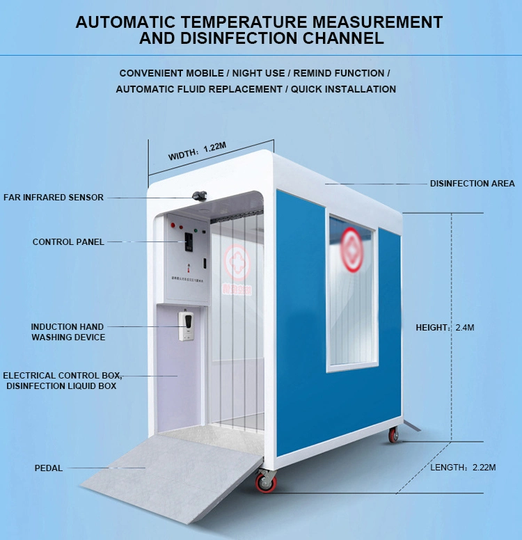 Automatic Disinfection Chamber Atomization Disinfection Room Body Disinfection Temperature Checking Hand Sanitizer Channel